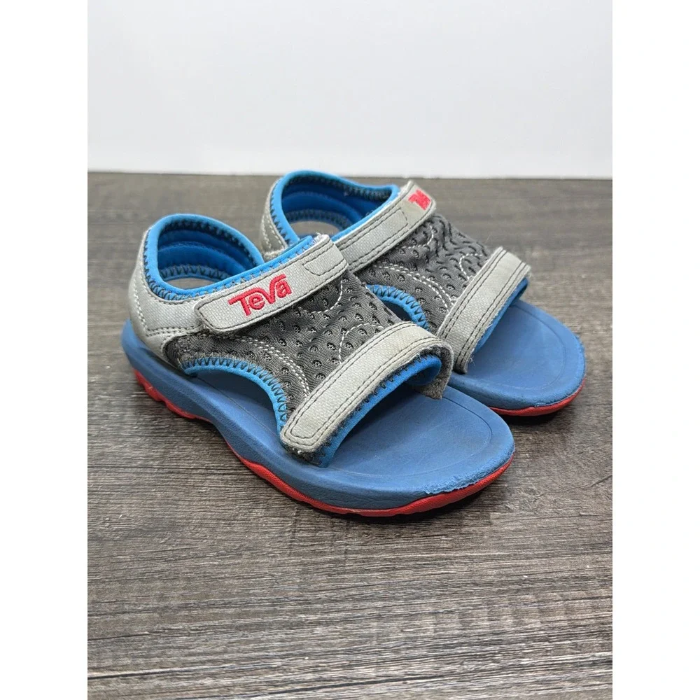 Teva Psyclone Sport Sandals Boys Size 7 Toddler Blue Grey Outdoors